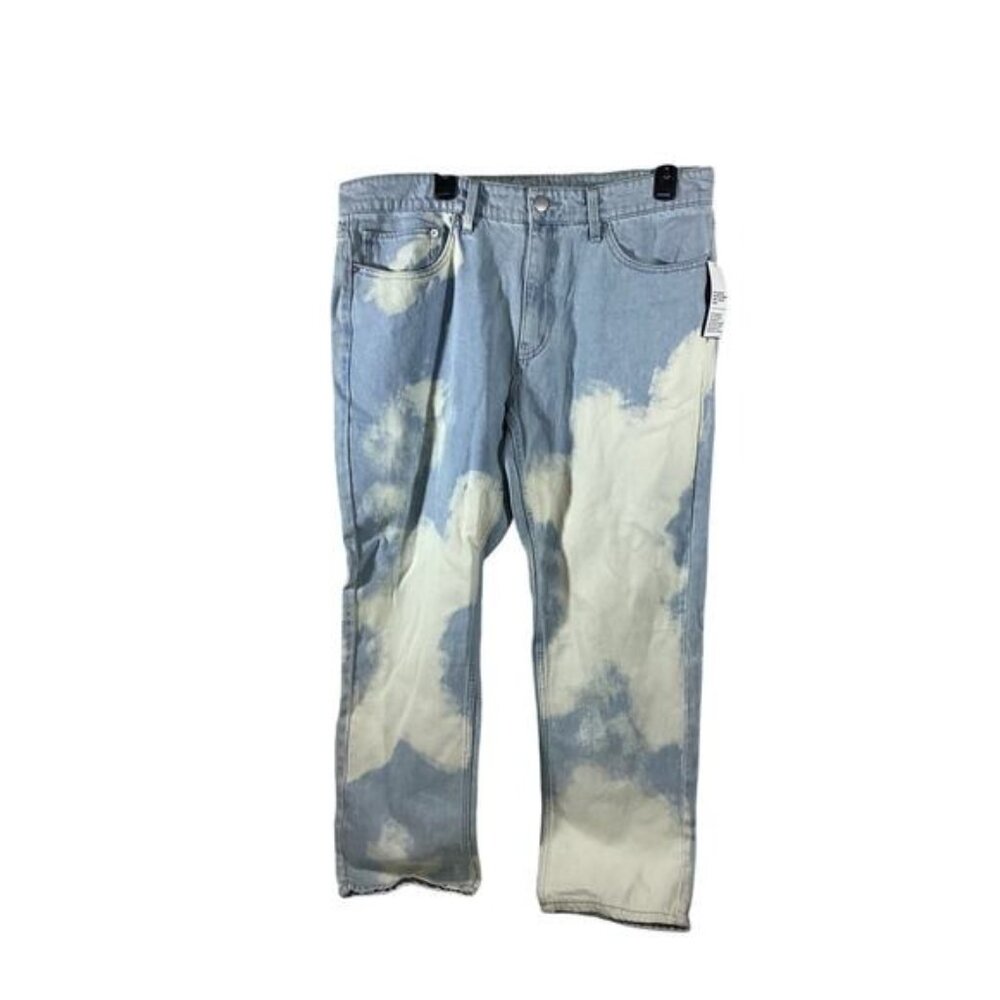 Goth y2k indie normcore gorpcore fisherman Sky Printed Jeans for Men Size 36x30